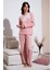Desenli Regular Fit Bisiklet Yaka Uzun Kollu Pijama Takımı Bayan Pijama Takımı 65713312 1