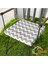 40X40 Krem Gri Zikzak Desenli Su ve Leke Itici Fermuarlı Bağcıklı Sandalye Minderi 5 cm 3