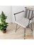 40X40 Gri Puantiyeli Krem Su ve Leke Itici Fermuarlı Bağcıklı Sandalye Minderi 5 cm 1