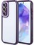 Galaxy A55 Kılıf Kamera Korumalı Renkli Kenar ve Çerçeve Tasarımlı Zıvo Vitamin Kapak-Derin Mor 1