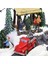 Yılbaşı Temalı Müzikli ve Işıklı Noel Köyü Antik Kırmızı Kamyon Biblo 24 cm 2