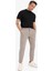 Jogger Fit Cepli Esnek Kumaş Düz Paça Vizon Erkek Pantolon T6317AZ/BG404 5