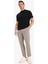 Jogger Fit Cepli Esnek Kumaş Düz Paça Vizon Erkek Pantolon T6317AZ/BG404 1