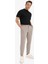 Jogger Fit Cepli Esnek Kumaş Düz Paça Vizon Erkek Pantolon T6317AZ/BG404 2