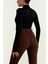Yarım Balıkçı Yakalı Parmak Geçmeli Bodysuit 4