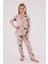 Kız Çocuk Bej Gömlek Pijama Takımı 1