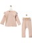Çiçek Nakışlı Ikili Kız Bebek Takım 1