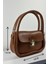 Saphira Arcana Kahverengi Kilit Detaylı El ve Omuz Çantası 3