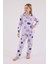 Kız Çocuk Mor Gömlek Pijama Takımı 3