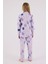 Kız Çocuk Mor Gömlek Pijama Takımı 5