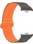 Xiaomi Band 8 Pro Uyumlu Mıknatıslı Silikon KORDON-105 Gri-Turuncu 3