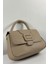 Vivelle Couture Krem Tek Bölmeli Kadın El Kol ve Omuz Çantası 5