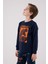 Erkek Çocuk Lacivert Pijama Takımı 4