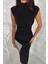 Drapeli Midi Boy Sim Detaylı Elbise Siyah 3
