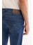 Erkek Lacivert Eskitme Yıkamalı Esnek Berlin Slim Fit Jean Pantolon A42Y3519 4