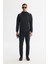 Erkek Siyah Kapüşonlu Fermuarlı Elastan Regular Fit Sweatshirt A42Y1353 5
