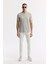 Erkek Gri Polo Yaka Jakarlı Elastan Regular Fit T-Shirt A51Y1059 7