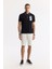 Erkek Regular Fit Siyah Polo Yaka Baskılı %100 Pamuk T-Shirt A51Y1167 6
