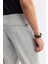 Erkek Gri Klasilk Bel Pileli Apolet Detaylı Carrot Fit Pantolon A51Y3026 6