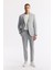 Erkek Gri Yan Cepli Beli Lastikli Bi-Stretch Comfort Slim Fit Teknik Kumaş Pantolon A51Y3201 8