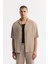 Erkek Bej Beli Lastikli Bağcıklı Soft Touch Relaxed Fit Şort A51Y3703 6