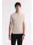 Erkek Bej Polo Yaka Rayon Triko Regular Fit T-Shirt A51Y5046 6