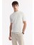 Erkek Ekru Bisiklet Yaka Rayon Triko Regular Fit T-Shirt A51Y5003 6