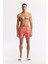 Erkek Turuncu Hızlı Kuruyan Baskılı Çantalı Relaxed Fit Relaxed Fit Deniz Şortu A51Y3810 7