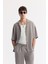 Erkek Nardo Gri Beli Lastikli Bağcıklı Soft Touch Relaxed Fit Şort A51Y3703 6