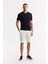 Erkek Siyah Bisiklet Yaka Viskon Karışımlı Dokulu Triko Regular Fit T-Shirt A51Y5163 5
