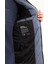 Erkek İndigo Kapüşonlu Su İtici Rüzgar Geçirmez Comfort Fit Şişme Mont B006046 6