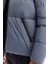 Erkek İndigo Kapüşonlu Su İtici Rüzgar Geçirmez Comfort Fit Şişme Mont B006046 8