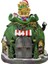 Yılbaşı Temalı Işıklı ve Müzikli Dekoratif Biblo Hediye Çuvalı Evi Yeşil 22 cm 1
