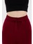 Bordo Yüksek Bel Triko Palazzo Kadın Pantolon 2251 4