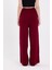 Bordo Yüksek Bel Triko Palazzo Kadın Pantolon 2251 5