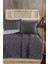 Microfiber Yatak Örtüsü Seti Çift Kişilik Aragon Antrasit 4