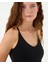 Siyah Indigo Göğüs Pedli, Düz ve Çapraz Ayarlanabilir Askılı, Geri Dönüştürülmüş, Half Crop Büstiyer, Spor ve Fitness Sütyeni, U Yaka Longline Motion Bra 3