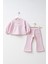 Fiyonk Detaylı Nakışlı Cepli Kız Çocuk Alt Üst Takım 1