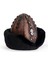Ertuğrul Gazi Kabartma Desen Metal Broş Hakiki Deri Börk Şapka Kahve-Siyah-58 3