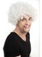 Beyaz Renk Kıvırcık Afro Bonus Peruk 2