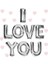 I Love You Folyo Balon Gümüş Renk 35 cm 1