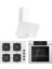 White FryArt 3 Lü Ankastre Set ( QEP63CB - SC206-FA - D087 ) Döküm Izgara 1