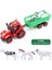 Römorklu Traktör ve 3 Adet Hayvan Figürlü Oyuncak Seti 1