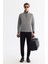 Erkek Gri Dik Yaka Fermuarlı Soft Touch Polar Regular Fit Sweatshirt E001068 6