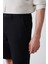 Erkek Siyah Esnek Relaxed Fit Chino Kanvas Şort B003730 7