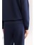 Erkek Lacivert Beli Lastikli Bağcıklı Bi-Stretch İnterlok Regular Fit Eşofman Altı B003400 7