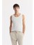 Erkek Bej Beli Bağcıklı Keten Karışımlı Relaxed Fit Chino Pantolon B003036 6