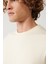 Erkek Bej %100 Pamuk Bisiklet Yaka Baskılı Oversize Fit T-Shirt A41Y1038 5