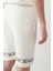 Erkek Beyaz Yandan Cepli Baskılı Soft Touch Regular Fit Şort A41Y3646 7