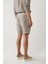 Erkek Gri Beli Lastikli %100 Keten Assos Relaxed Fit Şort A41Y3710 6
